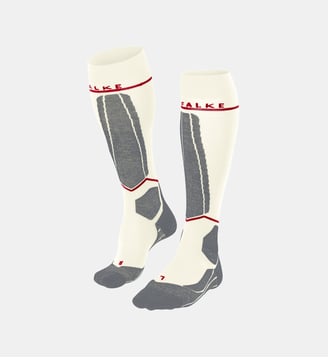 Mi-Bas SK4 Advanced Compression Light Laine Vierge - Falke - Blanc cassé