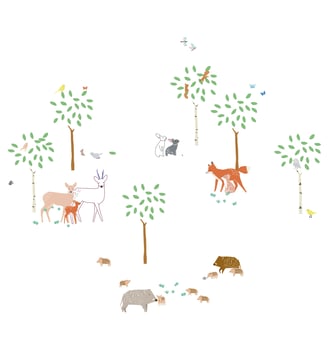 Stickers Balade en forêt - Mimi' lou - Vert