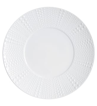 Assiette de présentation ronde par 3 - Médard de Noblat - Blanc