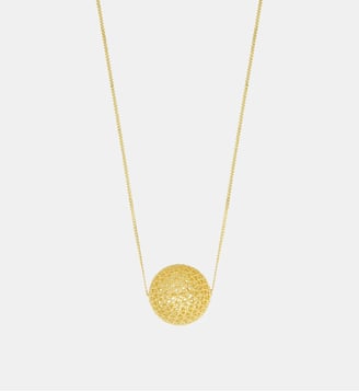 Collier large pendentif   doré à l'or fin - Betty - Satellite - Doré