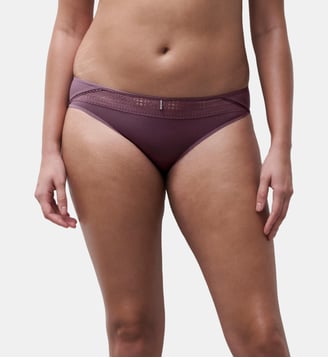Slip avec bijou - Chantelle - Violet foncé