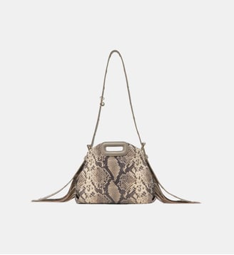 Sac Miss M mini embossé python - Maje - Imprime serpent naturel