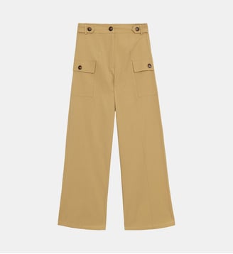Pantalon  large uni POLDIE - La Petite Etoile - Camel