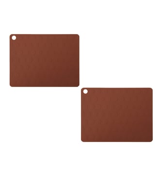 Sets de table en silicone à pois - OYOY - Rouge