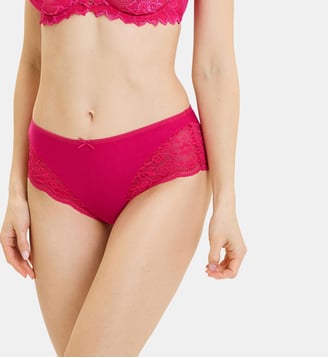 Lot de deux culottes Duo Douceur Coton - Sans Complexe - Blanc et rose