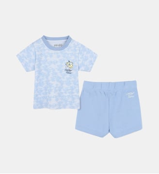 Ensemble short et T-shirt - Kenzo Kids - Ciel