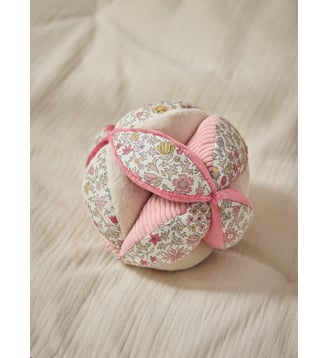 Balle d'éveil en velours et tissu Liberty Cyrillus