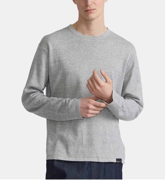 Pull park en lin et coton - Agnès b. - Chiné gris
