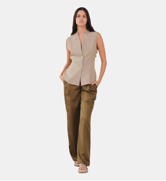 Pantalon large Icona - Noyoco - Kaki