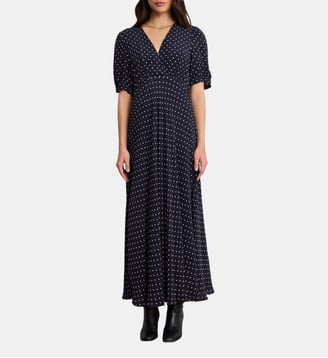 Robe longue à pois - ABYGAIL - Pablo - Marine