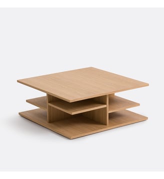 Table basse plaquée chêne - La Redoute Interieurs - Chêne