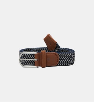 Ceinture tressée BELT - Faguo - Bleu marine et écru
