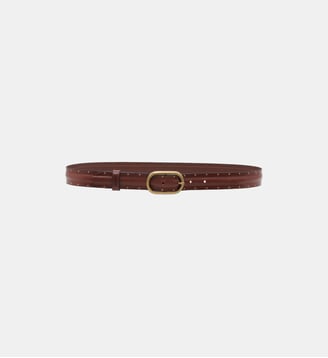 Ceinture en cuir avec clous - HONORE - Gerard Darel - Marron