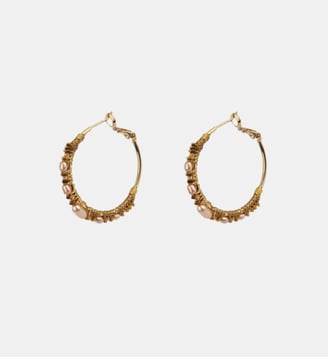Boucles d'oreilles créoles   - Iancura - Satellite - Gris perle