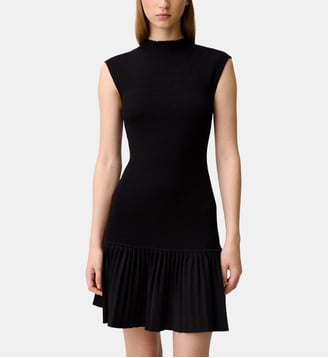 Robe maille plissée - Claudie Pierlot - Noir