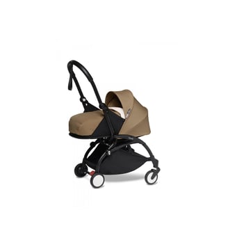 Poussette YOYO²  - Pack 0+ Toffee - cadre noir - Stokke - Marron