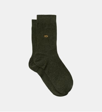 Chaussettes en coton peigné unies - Billybelt - Kaki foncé