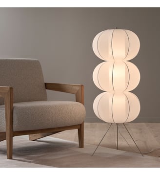 Lampadaire, lampion en maille - AM.PM - Blanc