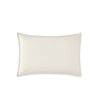 Taie d'oreiller unie en percale de coton, PREMIÈRE - Essix - Meringue