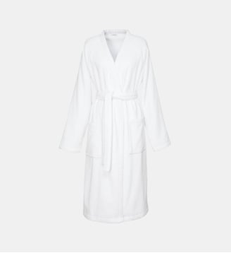 Peignoir long en coton - Desforges - Blanc