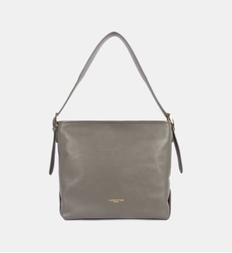 Sac seau Dune en cuir - Lancaster - Gris clair
