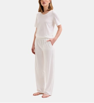 Pantalon  en jersey, Les Basiques - Laurence Tavernier - Ecru