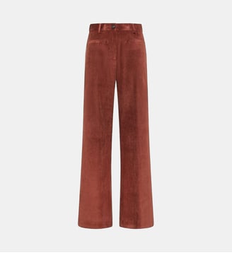 Pantalon george en velours à côtes stretch - Momonì - Brun