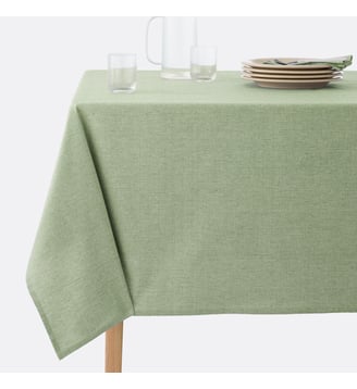 Nappe en coton tissé-teint - La Redoute Interieurs - Vert chiné