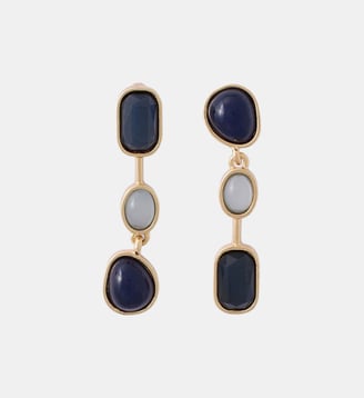 Boucles d'oreilles asymétriques bleues - Balaboosté - Bleu