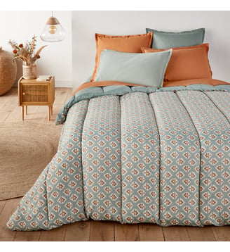 Couette imprimée microfibre - La Redoute Interieurs - Imprimé fond sauge