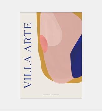 Poster   Artifact 01 - The Poster Club x Nynne Rosenvinge - Poster & Frame - Rose et bleu et neutre