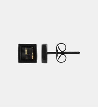 Boucles d'oreilles clous Cédric en Acier 316L - Phebus - Noir