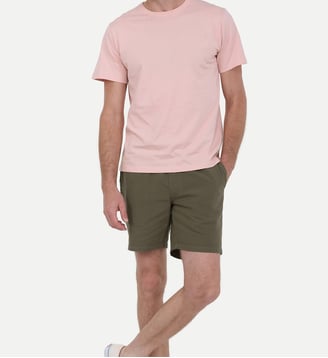 Short en coton et lin - Gili's - Vert kaki