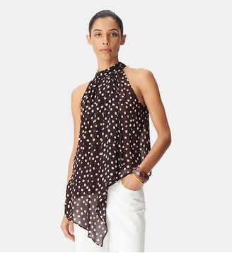 Top fluide asymétrique imprimé pois Ikks
