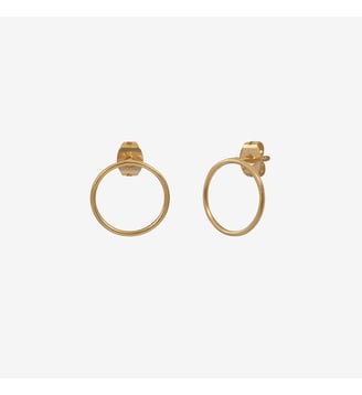 Boucles d'oreilles dorées - CIRCLE - Caroline Najman - Doré