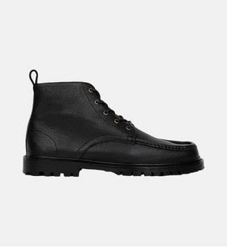 Boots Elias Cuir Grainé - Bobbies - Noir