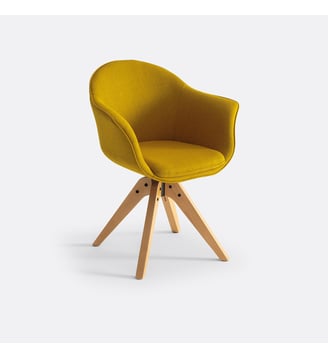 Fauteuil de bureau rotatif - La Redoute Interieurs - Jaune moutarde
