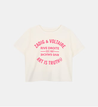 Tee-shirt manches courtes - Zadig&Voltaire Kids - Crème