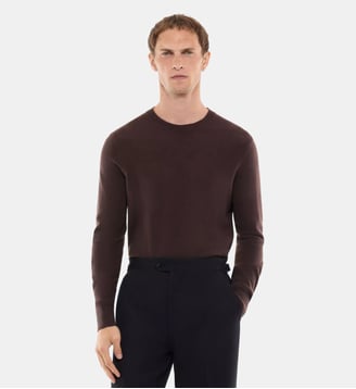 Pull col rond en cachemire - Fursac - Chocolat