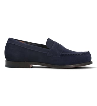 Mocassin copt - cuir velours - Bowen - Bleu