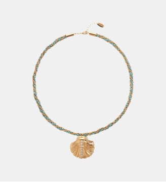 Collier de perles et chaîne avec pendentif coquillage RESSAC - Hipanema - Jade