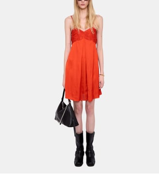 Robe Rippies Satin - Zadig&Voltaire - Orange tangerine
