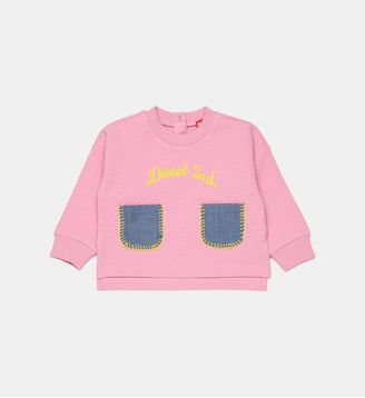 Sweat-shirt à col rond avec logo - Diesel Kids - Rose vif