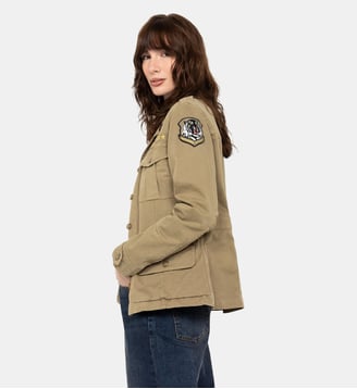Oversized army jacket - Schott - Kaki clair