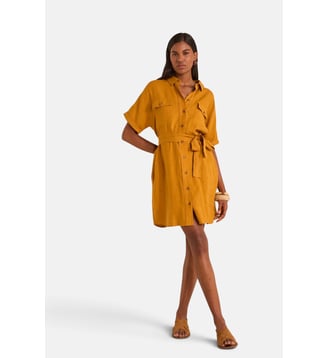 Robe Chemise Droite En Lin Laya Maison 123