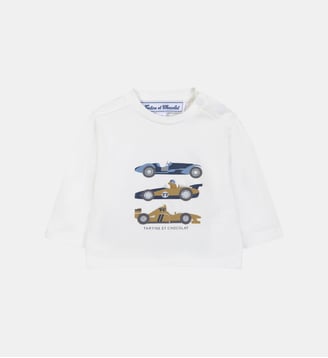T-shirt - Moutarde coton imprimé voitures - Tartine Et Chocolat - Jaune
