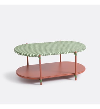 Table basse 2 plateaux - La Redoute Interieurs - Rouge, vert et blanc