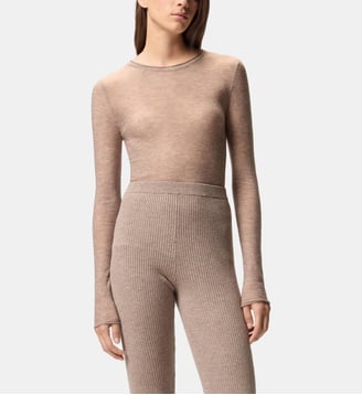 Pull col rond à paillettes Pinko