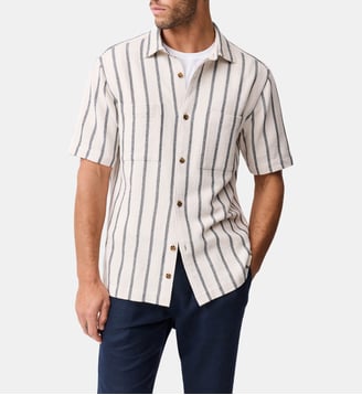 Chemise en coton à manches courtes Melford - Rodd & Gunn - Encre