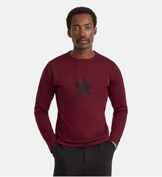 t-shirt en coton sérigraphié Agnès b.